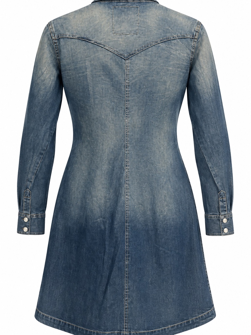 Johnny Was 3J Workshop Denim Shirt Dress Women Small Blue Boho Western Snap - Picture 2 of 9